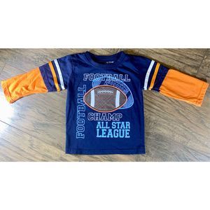 Toddler Boys Baby Long Sleeve T-Shirt Football Champs All-Star 24 months